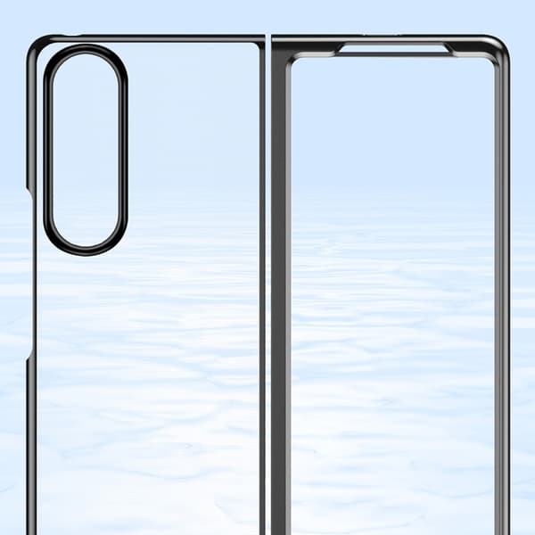 Galaxy Z Fold 4 Skal Plating Metallic Frame - Blå