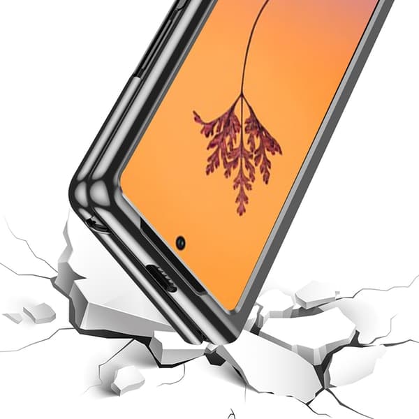 Galaxy Z Fold 4 Skal Plating Metallic Frame - Blå