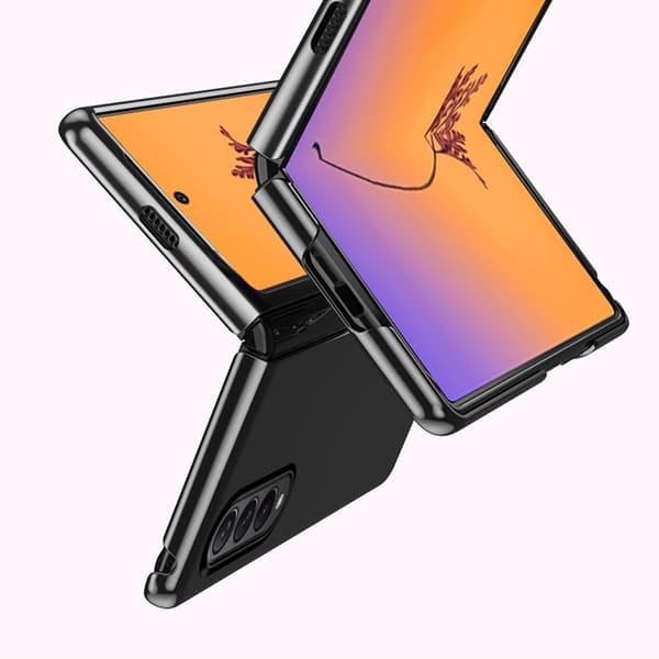 Galaxy Z Fold 4 Skal Plating Metallic Frame - Blå