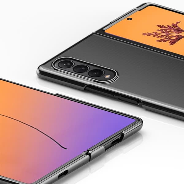 Galaxy Z Fold 4 Skal Plating Metallic Frame - Blå