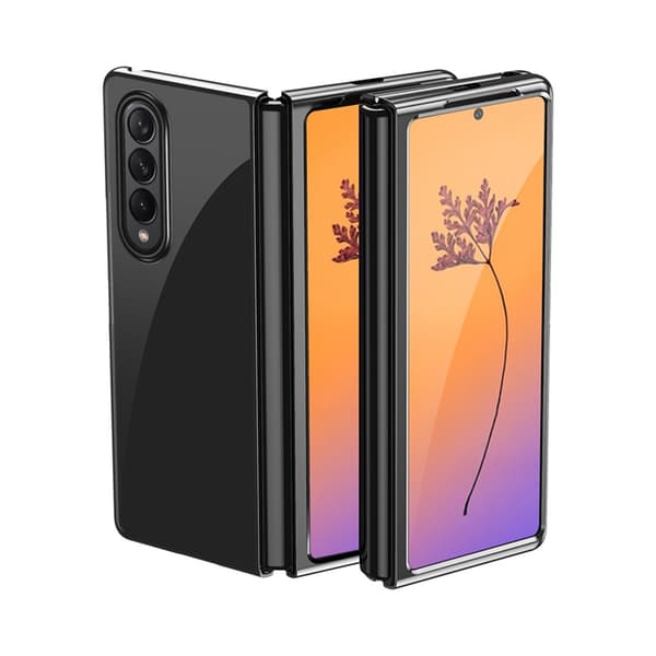Galaxy Z Fold 4 Skal Plating Metallic Frame - Svart