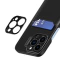 Miniatyrbild 2 av 7: iPhone 14 Skal Korthållare Läder Kickstand - Svart