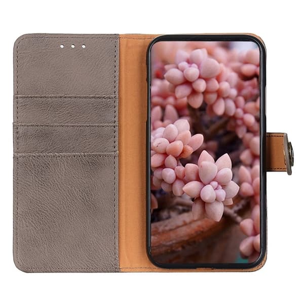 KHAZNEH Xiaomi Mi 11 Ultra Plånboksfodral Cowhide - Grå