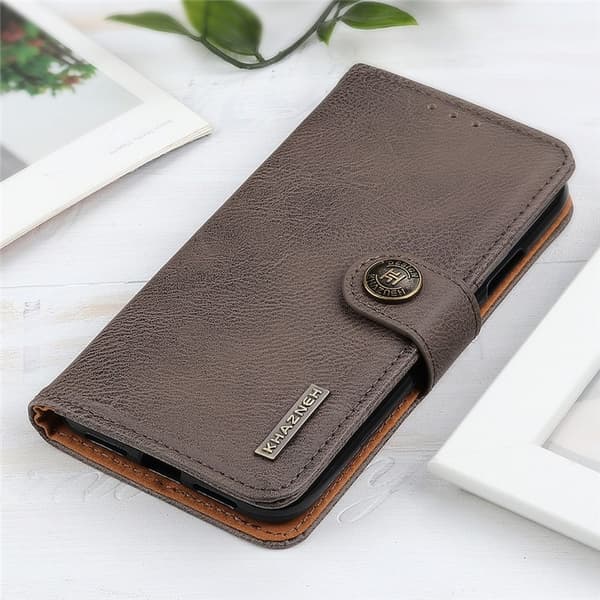 KHAZNEH Xiaomi Mi 11 Ultra Plånboksfodral Cowhide - Grå