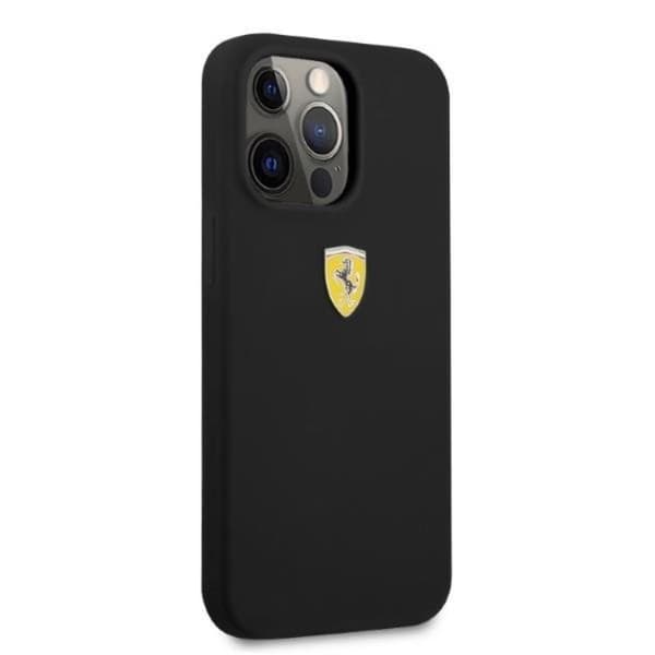 Ferrari iPhone 13/13 Pro Skal Magsafe Silicone Metal Logo - Svart