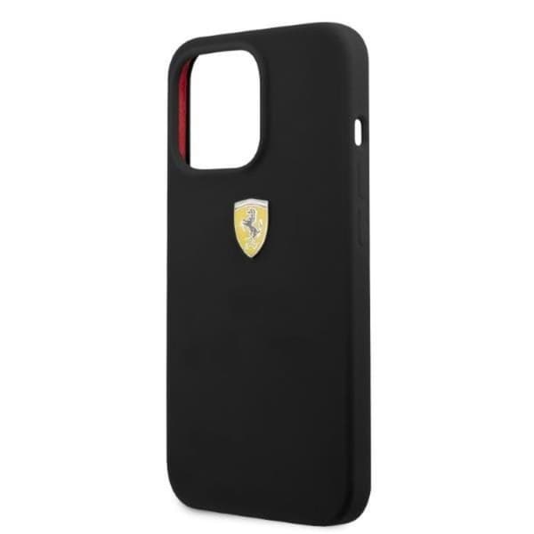 Ferrari iPhone 13/13 Pro Skal Magsafe Silicone Metal Logo - Svart