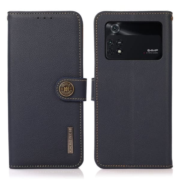 KHAZNEH Xiaomi Mi 11 Ultra Plånboksfodral Äkta Läder Kickstand - Blå