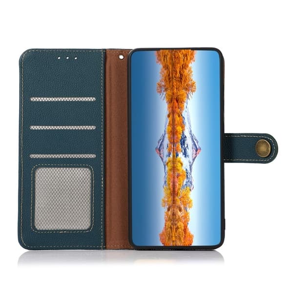 KHAZNEH Xiaomi Mi 11 Ultra Plånboksfodral Äkta Läder Kickstand - Grön