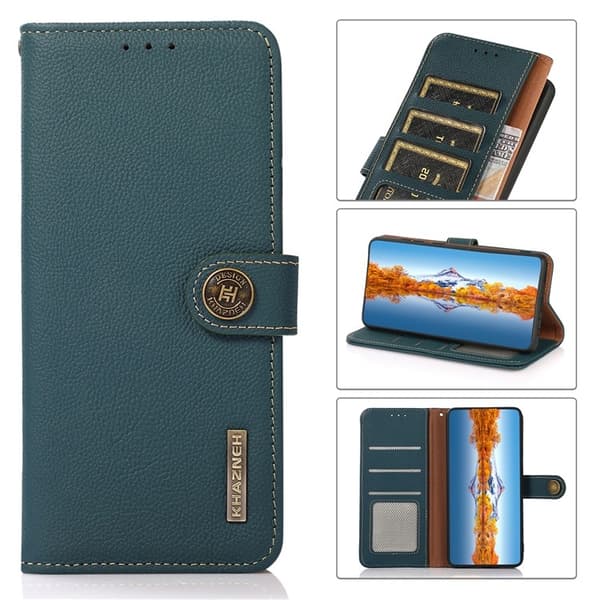 KHAZNEH Xiaomi Mi 11 Ultra Plånboksfodral Äkta Läder Kickstand - Grön