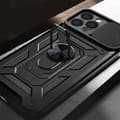 Miniatyrbild 5 av 6: iPhone 14 Pro Skal med Ringhållare Hybrid Armor Camshield - Svart