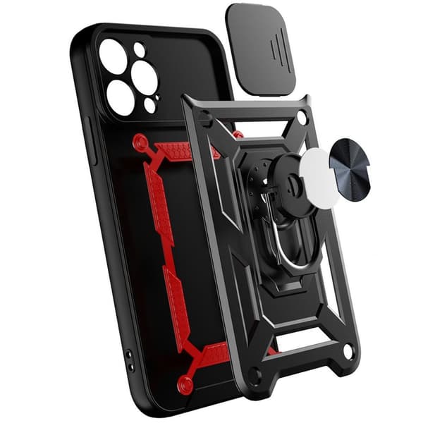 Motorola Moto G62 5G Skal Ringhållare Hybrid Armor Camshield - Svart