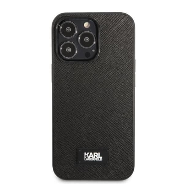 Karl Lagerfeld iPhone 13 Pro Max Skal Saffiano Plaque - Svart