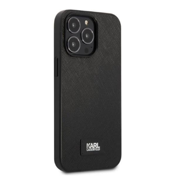 Karl Lagerfeld iPhone 13 Pro Max Skal Saffiano Plaque - Svart