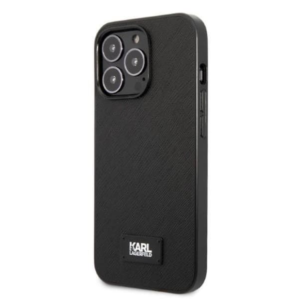 Karl Lagerfeld iPhone 13 Pro Max Skal Saffiano Plaque - Svart