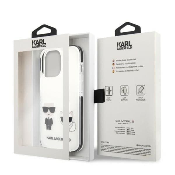 Karl Lagerfeld iPhone 13 Pro Skal Karl & Choupette - Vit