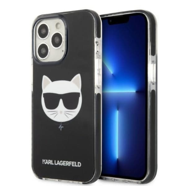 Karl Lagerfeld iPhone 13 Pro Max Skal Choupette Head - Svart