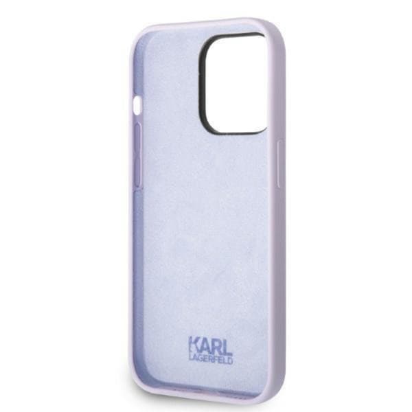 Karl Lagerfeld iPhone 14 Pro Skal Silicone Ikonik - Lila
