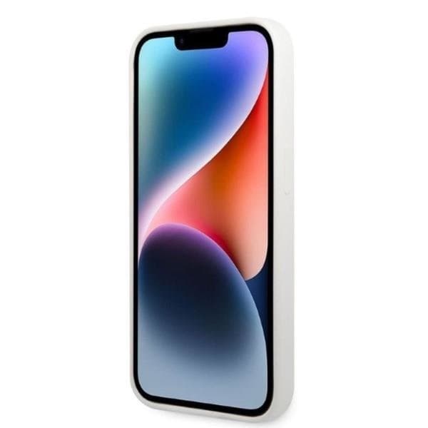 Karl Lagerfeld iPhone 14 Pro Skal Silicone Ikonik - Vit