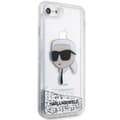 Miniatyrbild 3 av 7: Karl Lagerfeld iPhone 7/8/SE (2020/2022) Skal Liquid Glitter Choupette Head