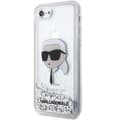 Miniatyrbild 4 av 7: Karl Lagerfeld iPhone 7/8/SE (2020/2022) Skal Liquid Glitter Choupette Head