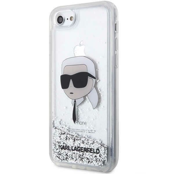 Karl Lagerfeld iPhone 7/8/SE (2020/2022) Skal Liquid Glitter Choupette Head