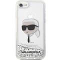 Miniatyrbild 2 av 7: Karl Lagerfeld iPhone 7/8/SE (2020/2022) Skal Liquid Glitter Choupette Head