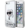 Miniatyrbild 1 av 7: Karl Lagerfeld iPhone 7/8/SE (2020/2022) Skal Liquid Glitter Choupette Head