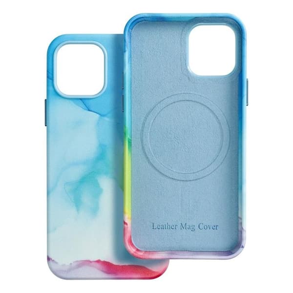 iPhone 11 Pro Max Magsafe Mobilskal Läder - Multicolor Splash