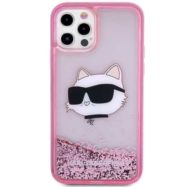 Karl Lagerfeld iPhone 12/12 Pro Mobilskal Choupette's Head - Rosa
