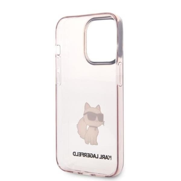 Karl Lagerfeld iPhone 14 Pro Mobilskal Ikonik Choupette - Rosa