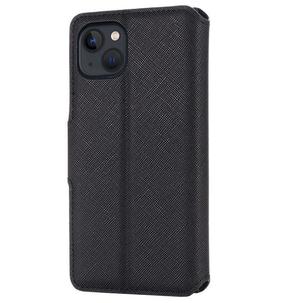 MUXMA iPhone 14 Plus Plånboksfodral Cross Texture - Svart
