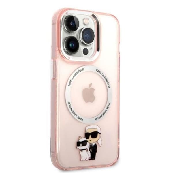 Karl Lagerfeld iPhone 14 Pro Max Mobilskal Magsafe - Rosa