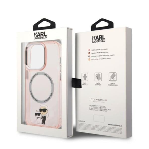 Karl Lagerfeld iPhone 14 Pro Max Mobilskal Magsafe - Rosa
