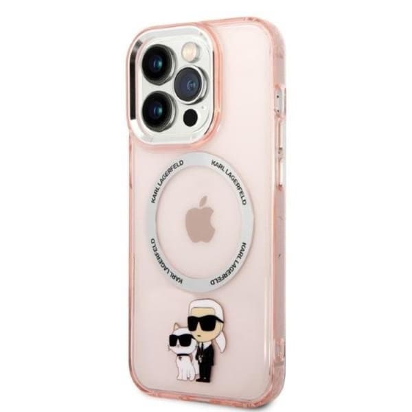 Karl Lagerfeld iPhone 14 Pro Max Mobilskal Magsafe - Rosa