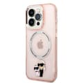 Miniatyrbild 2 av 8: Karl Lagerfeld iPhone 14 Pro Max Mobilskal Magsafe - Rosa