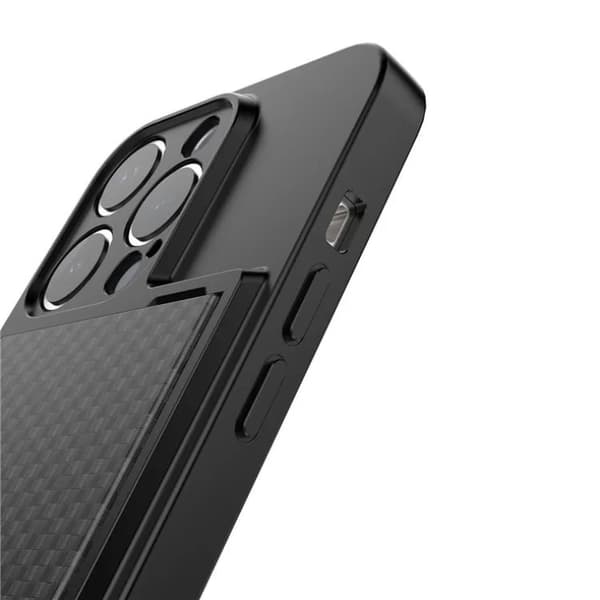 iPhone 14 Pro Max Mobilskal Korthållare - Svart