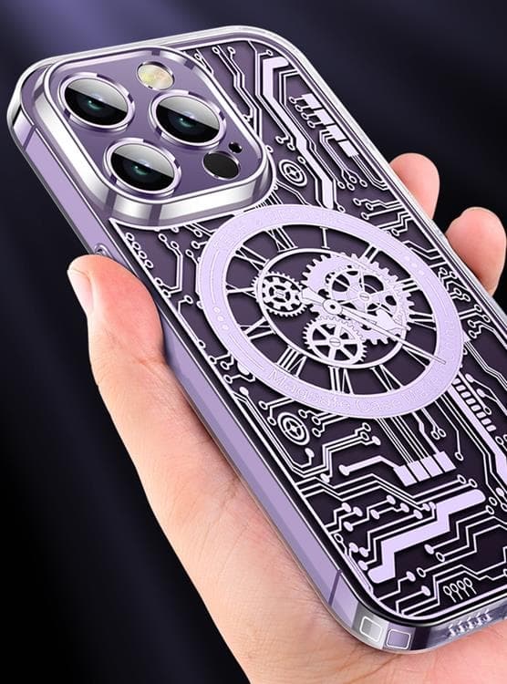iPhone 14 Pro Mobilskal Magsafe Mechanical - Silver