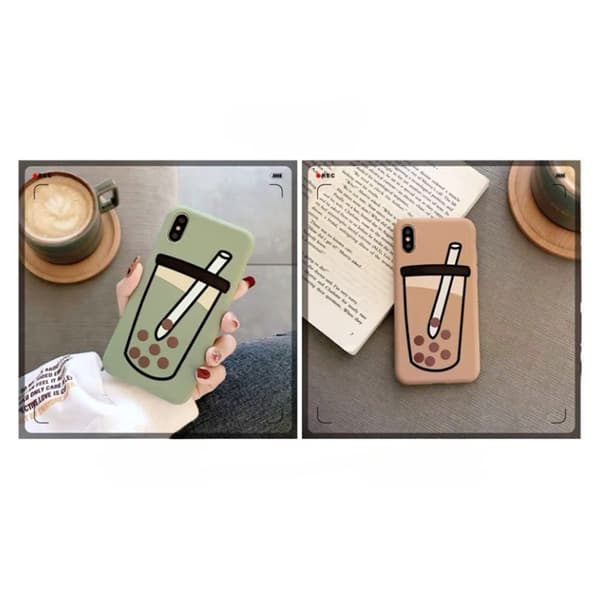 iPhone 11 Mobilskal Boba Milk Tea Silikon - Brun