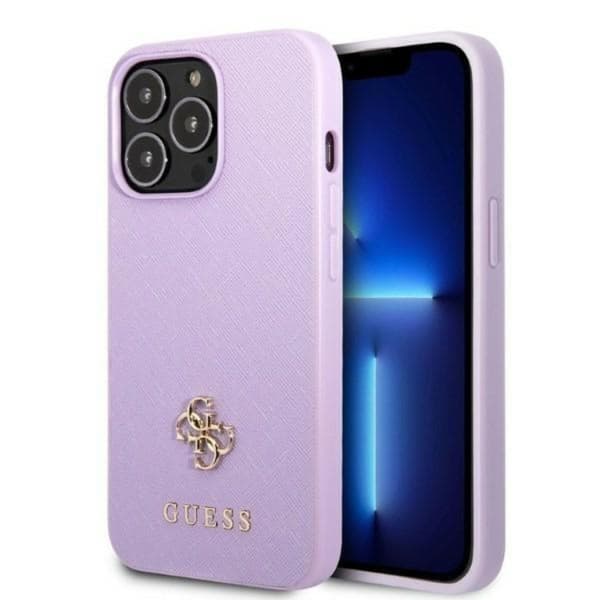 Guess iPhone 13 Pro Mobilskal Saffiano Small Metall Logo