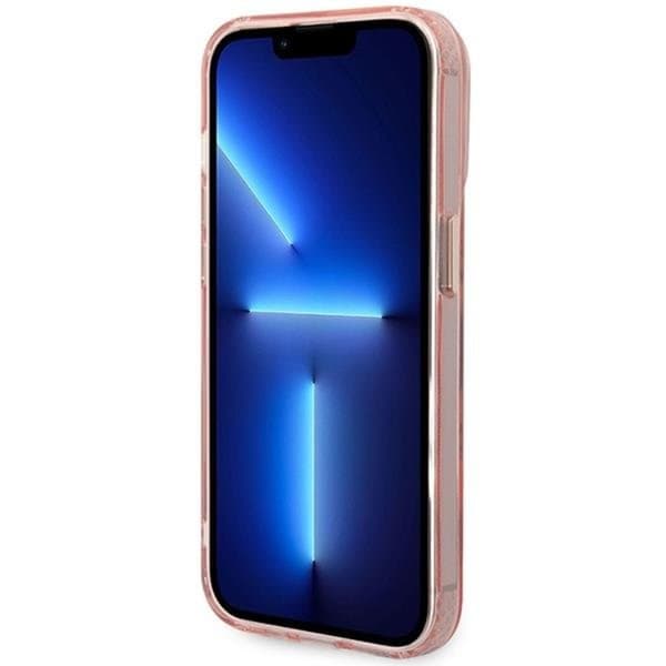 Guess iPhone 14 Pro Max Mobilskal MagSafe Gold Outline - Rosa