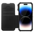 Miniatyrbild 3 av 10: iPhone 14 Pro Max Plånboksfodral PU Läder Shockproof  - Svart