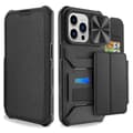 Miniatyrbild 2 av 10: iPhone 14 Pro Max Plånboksfodral PU Läder Shockproof  - Svart