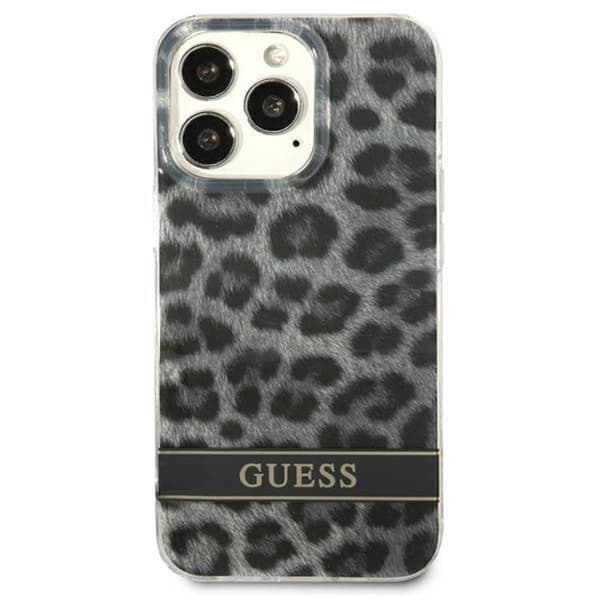 Guess iPhone 13 Pro Mobilskal Leopard - Grå