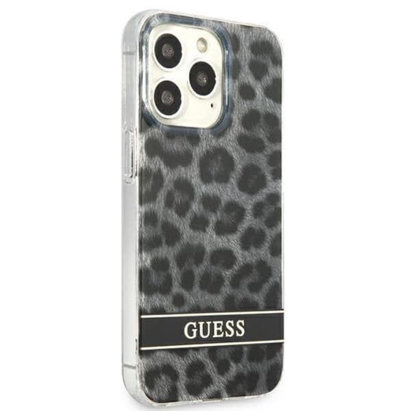 Guess iPhone 13 Pro Mobilskal Leopard - Grå