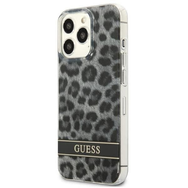 Guess iPhone 13 Pro Mobilskal Leopard - Grå