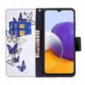 Miniatyrbild 3 av 4: Plånboksfodral Samsung Galaxy A14 – Blåa och Vita Fjärilar