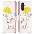 Pikkukuva 3 / 4: Lompakkokotelo Samsung Galaxy A14 - Elefantti Sateenvarjolla