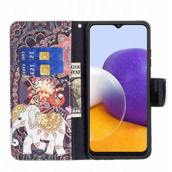 Plånboksfodral Samsung Galaxy A14 – Indiskt / Elefant