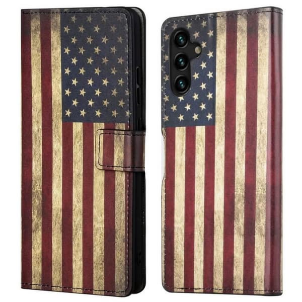 Plånboksfodral Samsung Galaxy A14 - Flagga USA