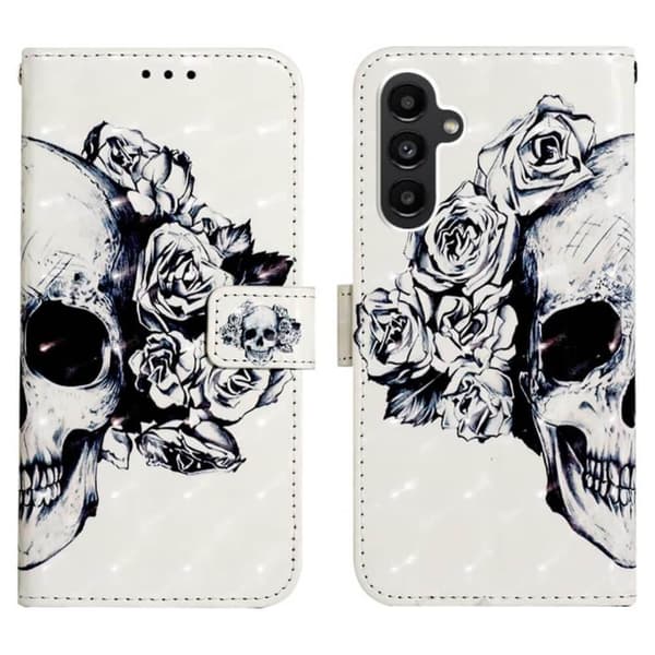 Lompakkokotelo Samsung Galaxy A34 - Pääkallo / Ruutu